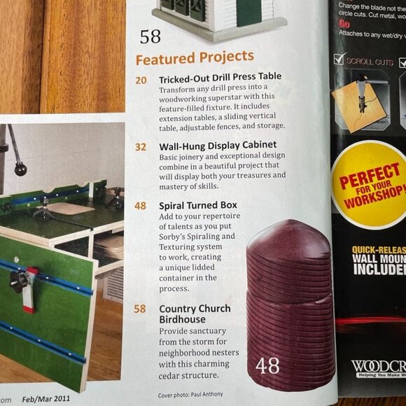 Woodcraft Magazine Feb Mar 2011 Vol 7 No 39 Projects Techniques Products u - Picture 4 of 8